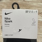 2 Pair Nike Spark Running Socks Mens 10-11 5 Black Cushioned No Show Cu7201-010