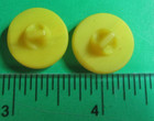  2  Vintage 3 4  Sunflower Floral Design Czech Yellow Glass Shank Buttons-s321