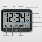 Atomic Clock With Indoor Outdoor Temperature Self Setting Wall Clock