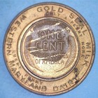 Encased 1939 Lucky Cent  Western Maryland Dairy For Gold Seal Milk   44710356     