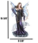 Moon Goddess Artemis Fairy With White Snow Wolf Drawing Bow And Arrow Statue