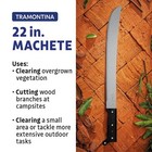 22 In  Machete With Carbon Steel Blade And Black Handle With Nylon Sheath