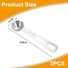 3pcs 5ml Stainless Steel Measuring Spoons  1 Tsp Scoop For Pet 5ml  Silver