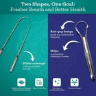 Gurunanda Spoon   U-shaped Tongue Scraper Variety Pack  2 Pack  With Travel Case