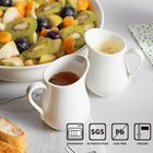 Creamer Pitcher With Handle 8 Oz Small Classic White Fine Porcelain Cr