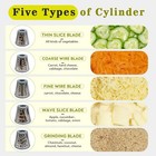 5-in-1 Electric Cheese Grater And Vegetable Slicer Shredder Chopper