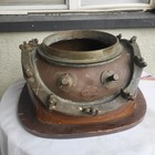 Porthole  Vintage Original 1949 Navy Diving Helmet Base Korea  - Cast Brass