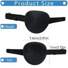 2pcs Adjustable Eye Patch For Adults Men Women Lazy Eye Cover Costume Cosplay Bl