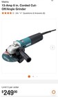Makita 9566cv Angle Grinder 6-inch New Ships Same Day