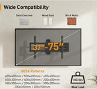Corner Tv Wall Mount Long Arm Tv Mount Bracket For 37-75 Inch Tvs-full Motion