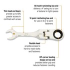 90-tooth 12 Point Metric Stubby Flexratcheting Combination Wrench Set 10-piece 