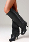 Luxury Fashion Women s Knee High Boots Square Toe Wide Calf Stiletto Heel 7 5