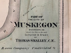 1877 Part Of City Of Muskegon Plat Map  County Atlas Michigan  F  W  Beers   Co 