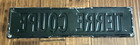 Vintage Road Street Sign Terre Coupe Black   White Raised Lettering Heavy Metal