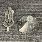 Vintage Crystal Hand Cut Czech Glass Perfume Bottle Floral Art Deco W  Stopper