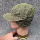 Vintage Us Army M-1951 Field Cap Hat Od Green Cotton Ear Flaps Medium
