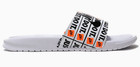New Nike Benassi Jdi Slides Just Do It White Black 631261-102 Men s Sz 8-9