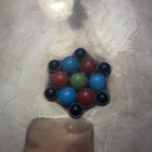 Vintage Brass   Copper  charger Plate With Multi Colored Cabochons Made In India