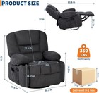 Massage Rocking Recliner Chair With Vibration And Heat  360   Swivel Rocker Chair