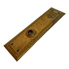 Antique Cast Brass Door Knob Back Plate Dixie Terminal Cincinnati Oh 10 25 X 3 B