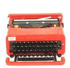 Vintage Rare  Olivetti Valentine Typewriter With Case Red Not Tested