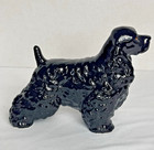 Vintage Black Cocker Spaniel Ceramic Dog Figurine Glossy Large 8 5    Japan Style