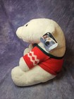 12  Coca-cola 1993 Polar Bear Plush Christmas Sweater  Coke Pin tags Vintage Nwt