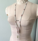 Antique Native American Loom Beaded Necklace Plains Style Trade Beads C1910s