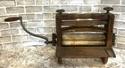 Antique 1800s Farm Wood Horse Shoe Brand Hand Crank Clothes Wringer  Primitive
