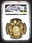 1915 Austria 4 Ducat  4438 Oz Gold Restrike Ngc Ms62