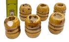 Lot Of 47 Vintage 1970   s Ceramic Pottery Macrame Beads Handmade Glazed 1-1 5   