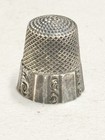 Pair Of 2 Vintage Sterling Silver Sewing Thimbles Filigree Floral Design