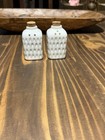 Mini White Ceramic Salt   Pepper Shakers Set Of 2 W  Cork Stoppers 2 In