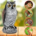 Owl Decoy Statue Bird Scare Away Pigeon Repellent Scarecrow For Garden Yard Deco