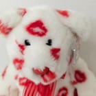 Ty Beanie Buddy 2001 Smooch White Red Kisses Heart Nose Plush Stuffed Animal Toy