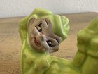 Gilner Pixie Elf Lime Green Laying Down Ceramic Figurine Vintage
