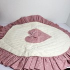 New Vintage Bathroom Set Toilet Seat Cover With Lid Cover Cream   Mauve