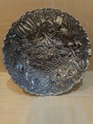 Lot Of 2 Vtg 1993 Arthur Court Aluminum Serving Set Harvest Bowl   Grape Tray