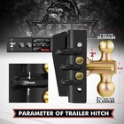 2  Receiver 6  Drop Adjustable Towing Hitch Dual Ball Mount Trailer 25 000 Lb