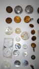 55 Bulk Lot Vintage Buttons Metal  Mop  Carved  Emblems  Novelty