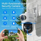 Dual Lens 4mp Wifi Security Camera Outdoor Night Vision Cctv Ptz Home Security