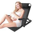 Portable Lifting Bed Backrest  Adjustable Lifting Bed Backrest W  Armrest  Black