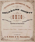 1875 Oxford Twnshp Ohio Plat Map Delaware County Original  13x11 5  Antique