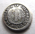 Ecuador Km17 1 Real 1835 Gj Quito  About Vf Condition For Type   Rare  