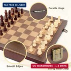 Magnetic Wooden Chess Set For Adults Kids 15   Chess Board With Handmade Pieces 