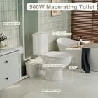 500w Macerating Toilet With 4 Water Inlet Two-piece Upflush Toilet For Basement