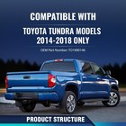 Tailgate Molding Cap  Compatible With 2014-2018 Toyota Tundra