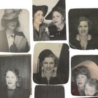 Vintage Lot Photobooth 1930s 1940s Women In Hats Veils Fur Lipstick Photo Booth