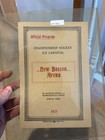 1921 New Boston Arena Double Header Program Ice Carnival Hockey Championship