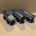 Vtg Brio Intercity Black Wooden Railway Train  33419 Engine   2 Coaches  thomas